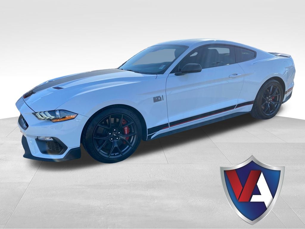 2021 Ford Mustang Mach 1 Fastback in Oxford White — front three-quarter view