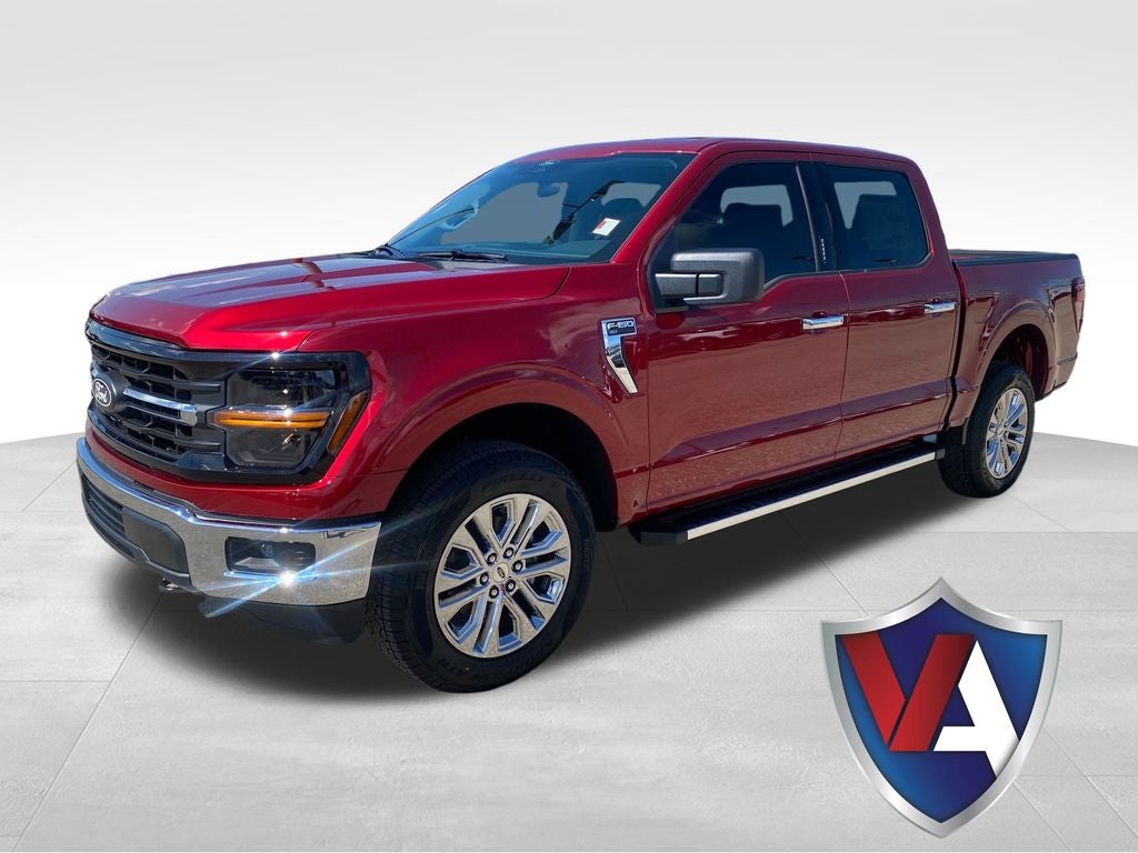 2026 Ford F-150 XLT in Red — front three-quarter view