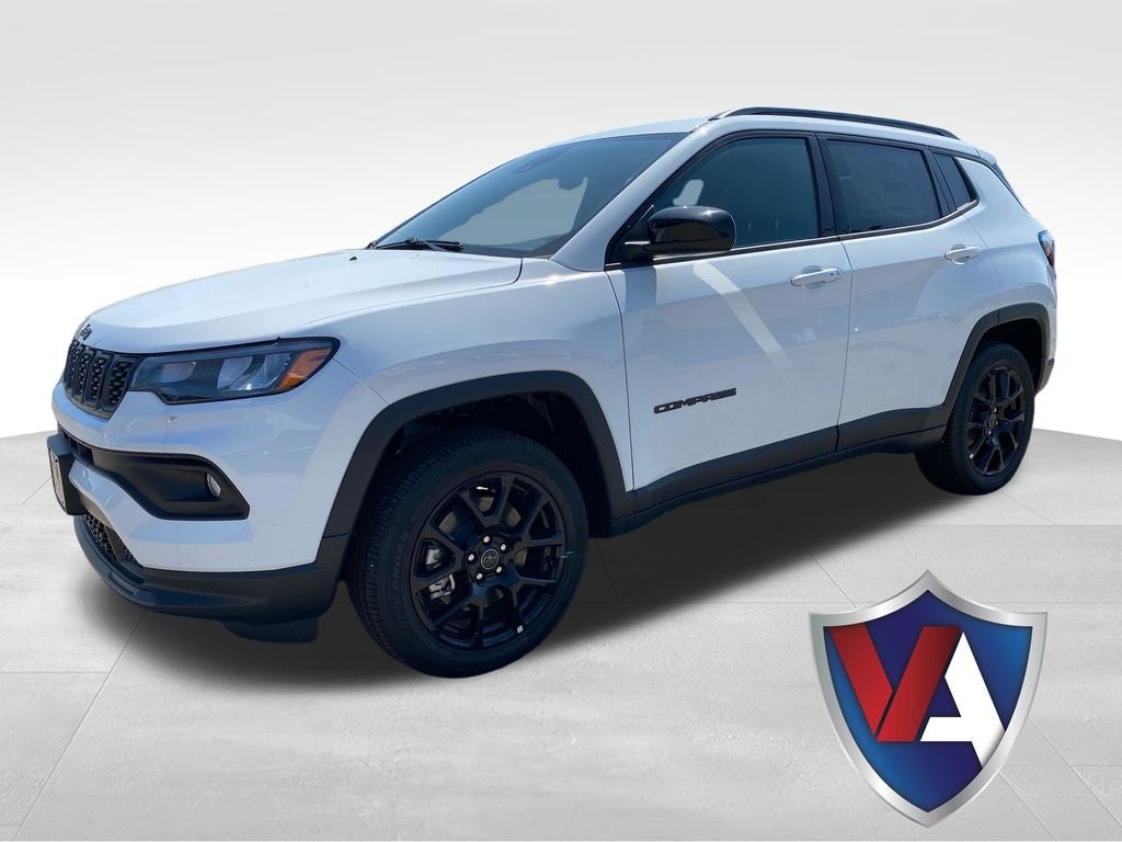2026 Jeep Compass COMPASS LATITUDE ALTITUDE 4X4 in Bright White Clear-Coat Exterior Paint — front three-quarter view