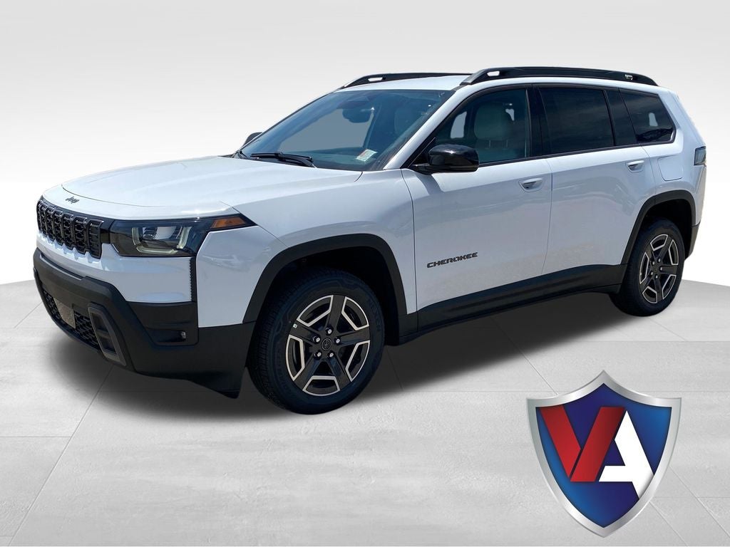 2026 Jeep Cherokee CHEROKEE LIMITED 4X4 in Bright White Clear-Coat Exterior Paint — front three-quarter view