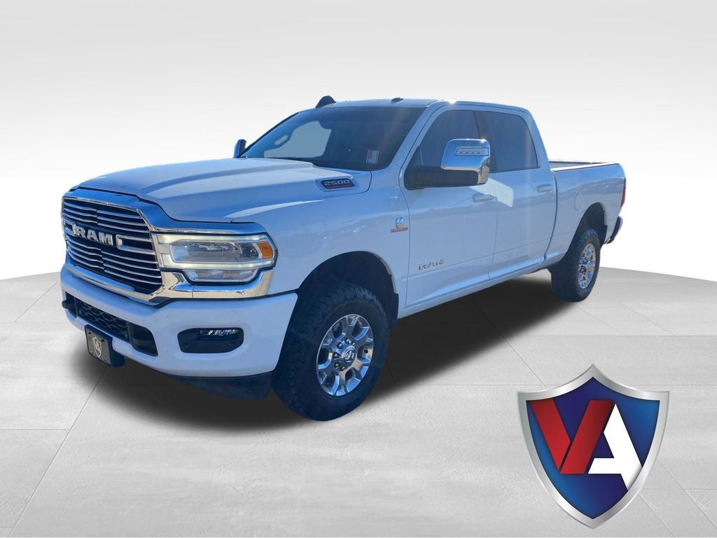2024 RAM 2500 Laramie Crew Cab 4x4 6'4' Box in Bright White Clearcoat — front three-quarter view