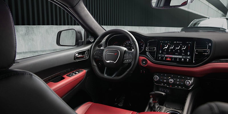 red and black interior of a 2024 dodge durango